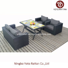 Tisch Sofa Set in schwarz für Outdoor (1307)